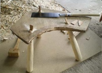 Stool making with The Big Tree Society